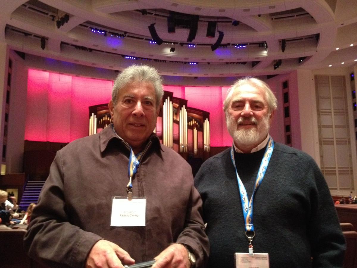 Con Ricardo Denegri, cofundador de la AAMCANT y de los festivales America Cantat.
